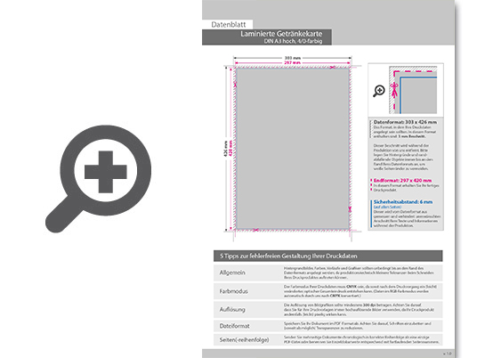 Product Bild laminierte_getr__nkekarte_din_a3_(29_7_cm_x_42_0_cm)__einseitig_bedruckt